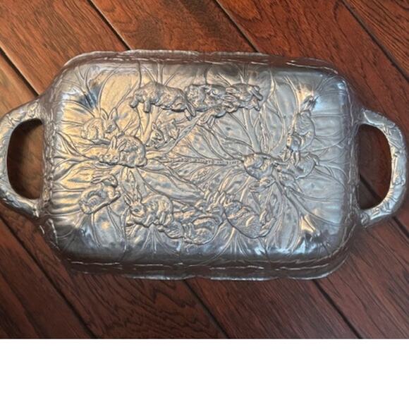 Vintage Arthur Court 1990 Rabbit Bunny Rectangle Casserole Dish Tray - Picture 4 of 10